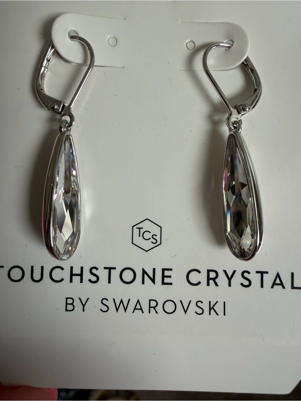 Touchstone crystal by Swarovski mini Navette earrings